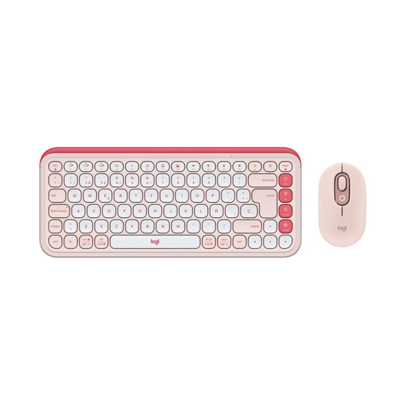 Teclado + Mouse inalámbrico Logitech Pop Icon ROSE 920-013053