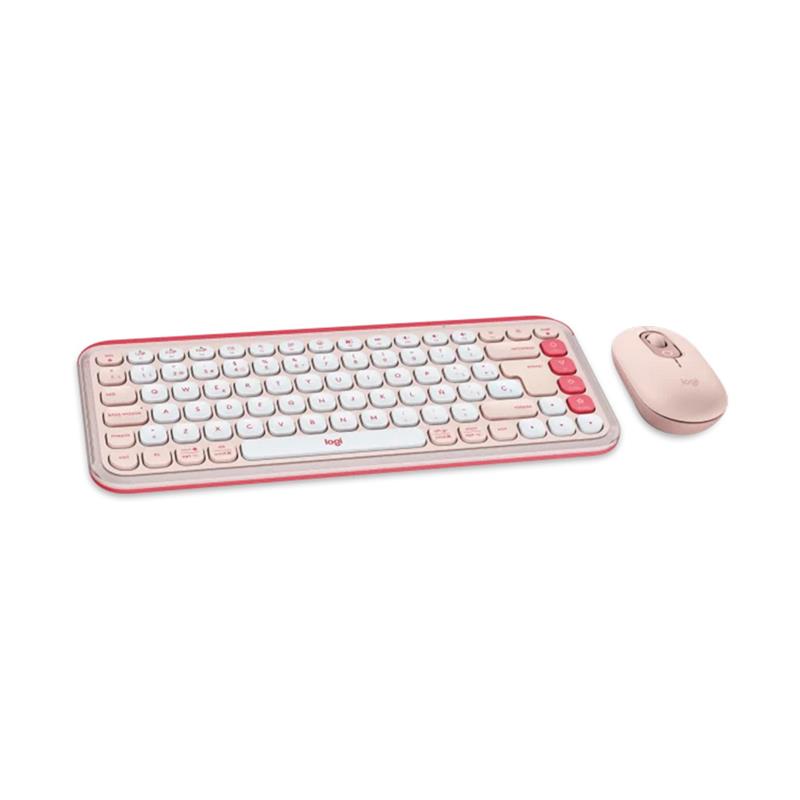 Teclado + Mouse inalámbrico Logitech Pop Icon ROSE 920-013053